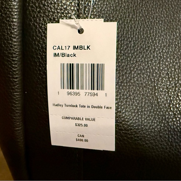 Coach Black Leather Hadley Reversible Turnlock Tote Bag - Picture 15 of 16